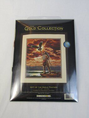 Dimensions Gold Collection GIFT OF THE EAGLE FEATHER Cross Stitch Kit #3897 NEW